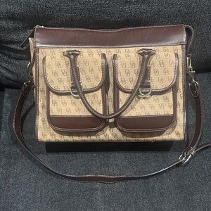 Dooney & Bourke Brown and Tan Satchel